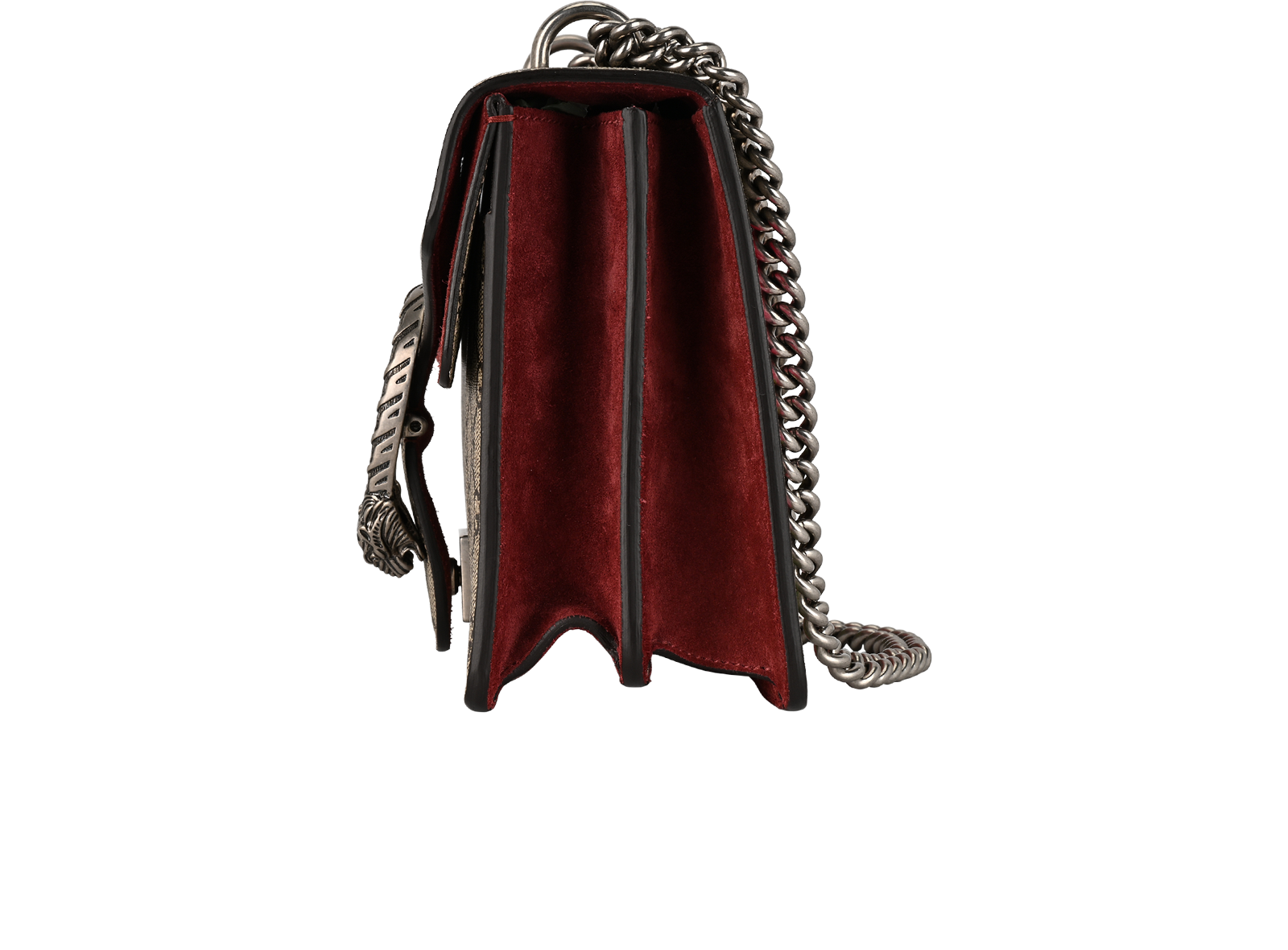 Small Blooms Dionysus, &pound;795, Handbags, Beige/Burgundy, Canvas, Bottom view